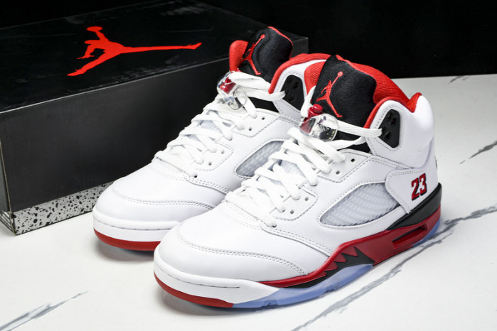 Air Jordan 5 Fire Red Black Tongue 2025 HQ7978-101
