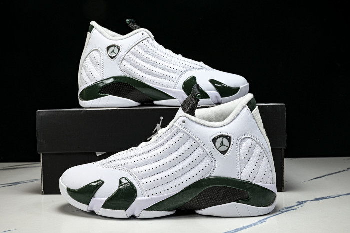 Jordan 14 Retro White Forest Green - 311832-131