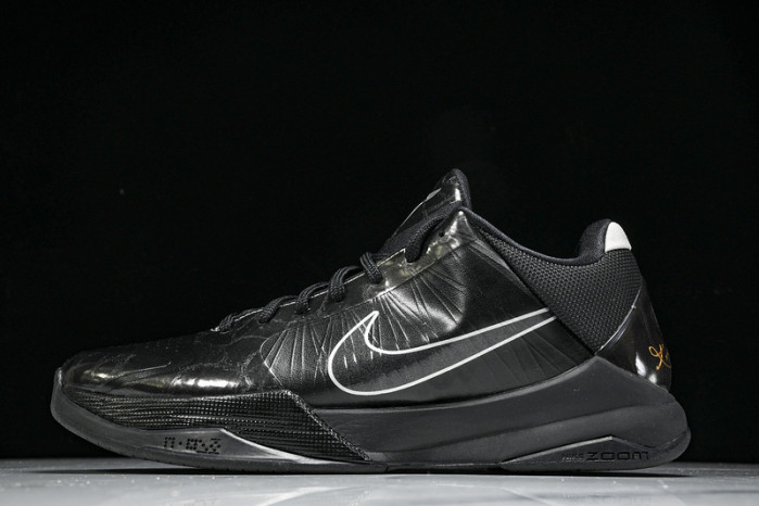 nike zoom kobe v x ''blackout'' 386430-003