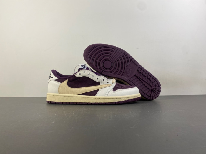 Travis Scott x Air Jordan 1 Low "Reverse Purple" DZ4137-706