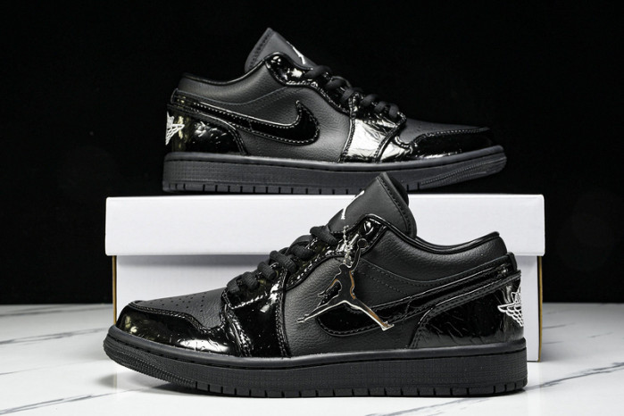 air jordan 1 low “black croc” hj7743-010