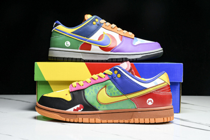 nike dunk low mario kart cusT0m dh0952-102