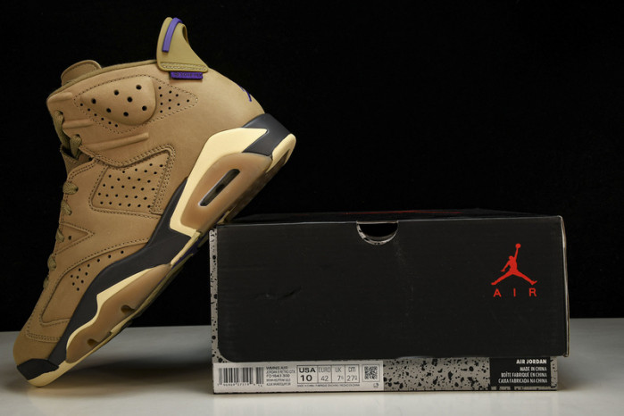 air jordan 6 gore-tex brown kelp fd1643-300