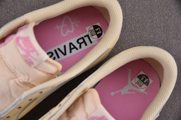 Travis Scott x Air Jordan 1 Low OG "Muslin Pink" IQ7604-100