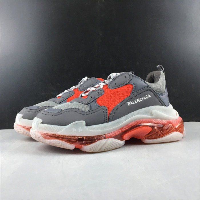 bl triple s trainers clear sole red grey 541624 w09oh 1010