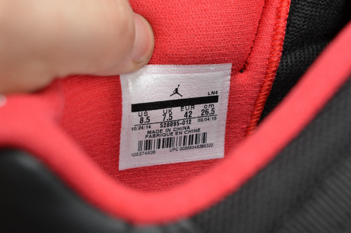 air jordan 11 retro lof "bred" black/ red mens 528895-012