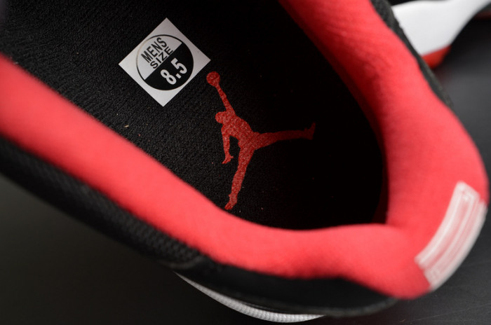air jordan 11 retro lof "bred" black/ red mens 528895-012