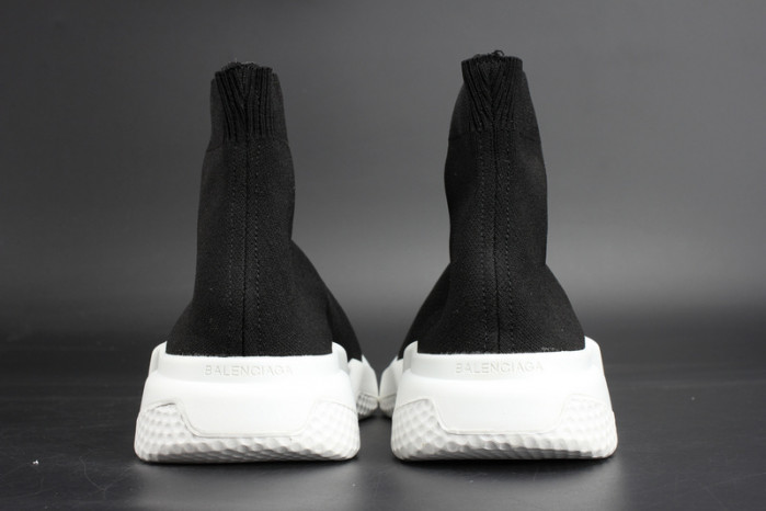 bl stretch mesh high top sneaker black white