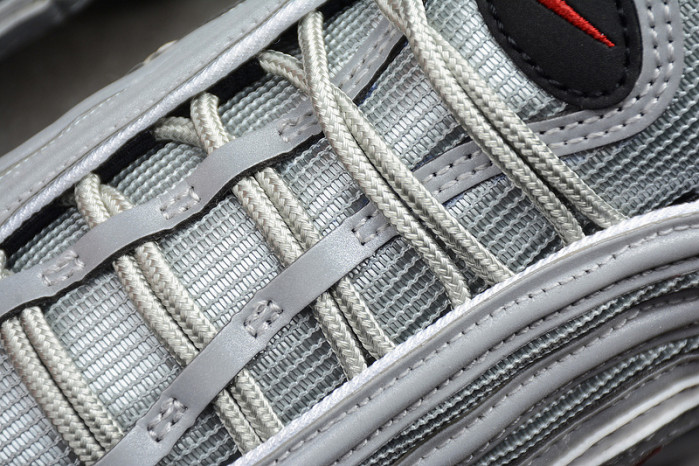 nike mens air vapormax 97 "silver bullet" metallic silver varsity red aj7291-002