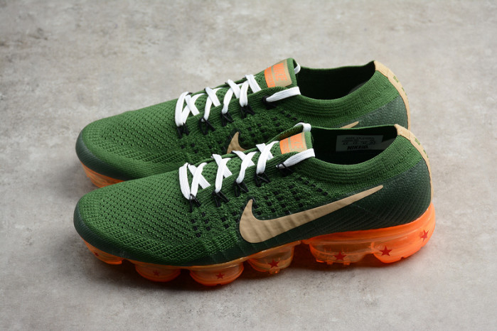 dragon ball super x nike air vapormax flyknit 2018 dark green/light brown mens aa3858-101