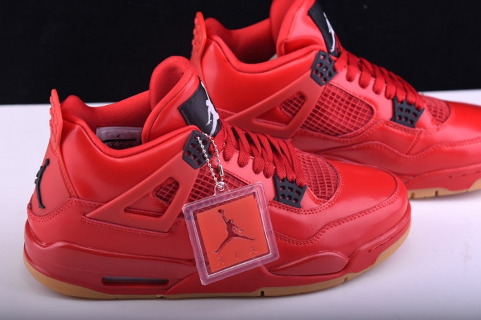 air jordan 4 fire red gum singles day av3914-600
